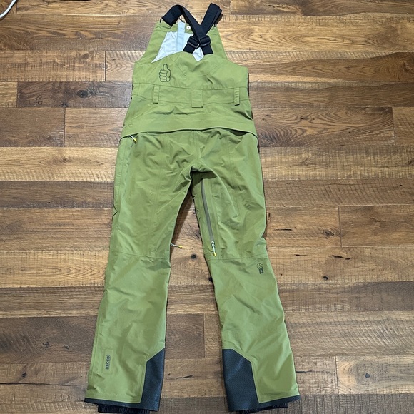 TREW Chariot Bib Women's Olive Green Outdoor Ski Cargo Overalls - Picture 5 of 9